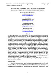 DIGITAL COMPETENCE AND CAREER SELF-EFFICACY IN HIGHER EDUCATION ...